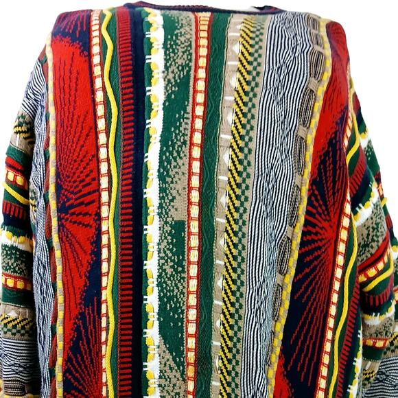Cotton Traders VTG SZ XL Colorful 3D Print Sweater 100% Cotton - Picture 4 of 7